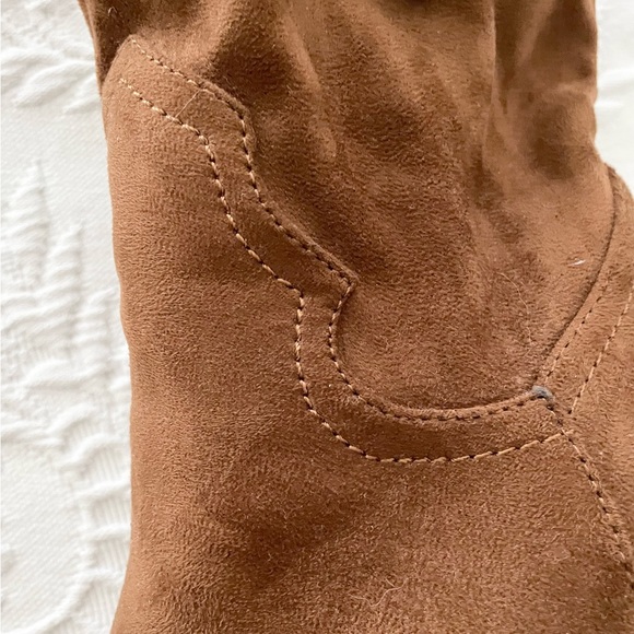 Lulus Taryne Taupe Suede Pointed-Toe Booties Size 5.5 - Picture 10 of 14